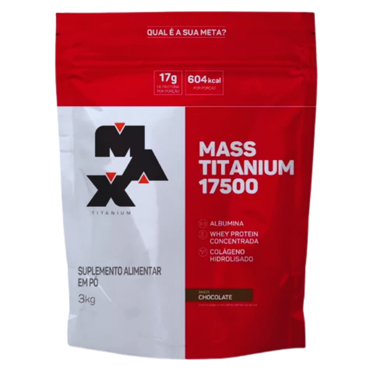 Hipercalórico Mass 17500 3 kg – Sabor Chocolate – Max Titanium
